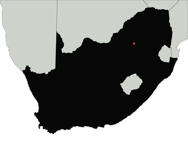 Zeer Gedetailleerde Kaart Van Zuid Afrika Silhouet — Stockvector