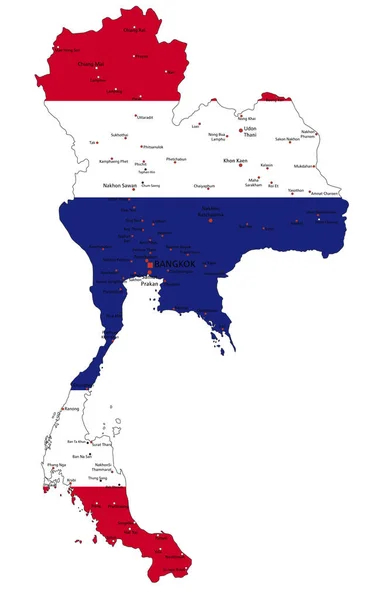 Federação Russa Detalhada Mapa Político - Arte vetorial de stock e