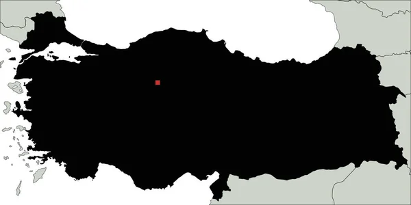 Hoogst Gedetailleerde Kaart Van Turkije Silhouet — Stockvector