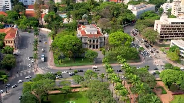 Правительственная Площадь Свободы Центре Города Белу Оризонти Бразилия Правительственная Площадь — стоковое видео