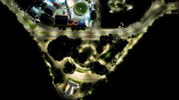 Vista Nocturna Belo Horizonte Brasil Paisaje Urbano Iluminado Vista Nocturna — Vídeo de stock