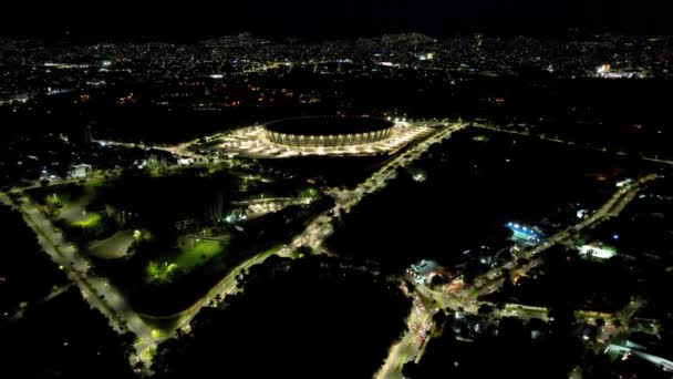 Cityscape Mineirao Stadium Noite Belo Horizonte Brasil Cityscape Mineirao Stadium — Vídeo de Stock