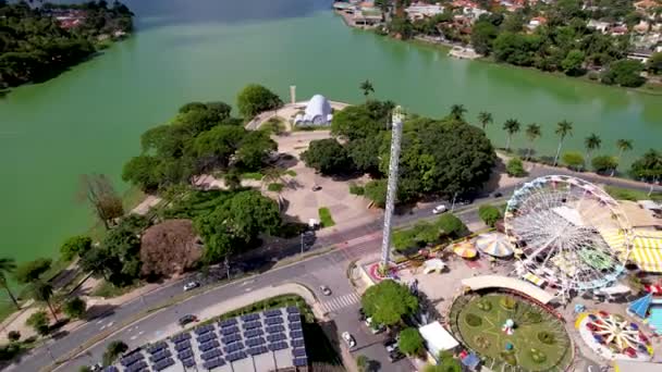 Paisaje Urbano Del Parque Atracciones Belo Horizonte Minas Gerais Brasil — Vídeos de Stock