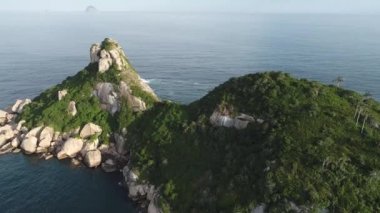 Rio de Janeiro Brezilya 'nın panoramik hava manzarası. Uluslararası seyahat simgesi. Tatil yeri