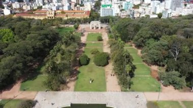 Porto Alegre Brezilya şehir merkezi. Rio Grande do Sul Eyaleti. Şehrin turizm simgesi olan şehir manzarası. Tarihi merkez.