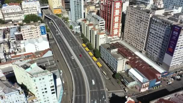 Porto Alegre Brasil Paisaje Urbano Brasileño Edificios Centro Ciudad Porto — Vídeos de Stock