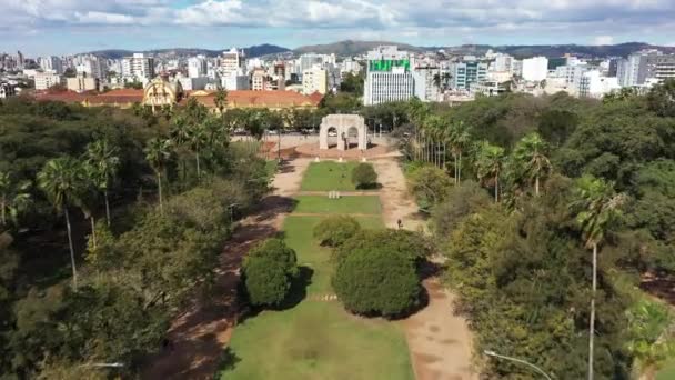 Porto Alegre Brasil Marco Horizonte Cidade Brasileira Prédios Centro Cidade — Vídeo de Stock