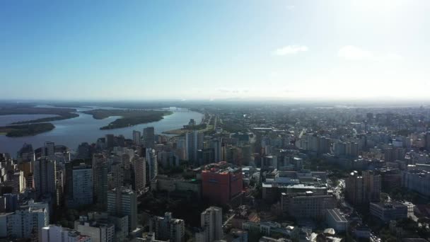 Centro Porto Alegre Brasile Rio Grande Sul State Paesaggio Urbano — Video Stock