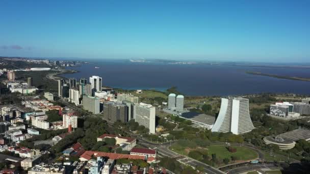 Porto Alegre Brasile Città Brasiliana Skyline Punto Riferimento Edifici Nel — Video Stock