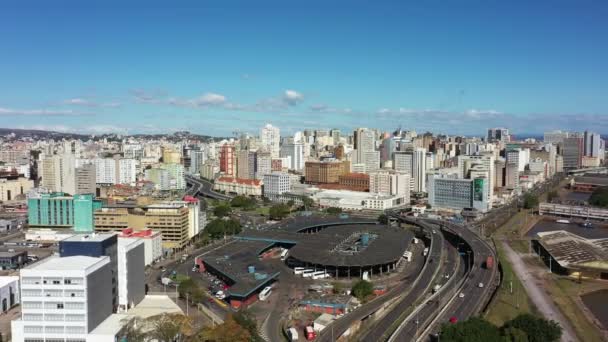 Centro Porto Alegre Brasil Rio Grande Sul Paisaje Urbano Turismo — Vídeo de stock