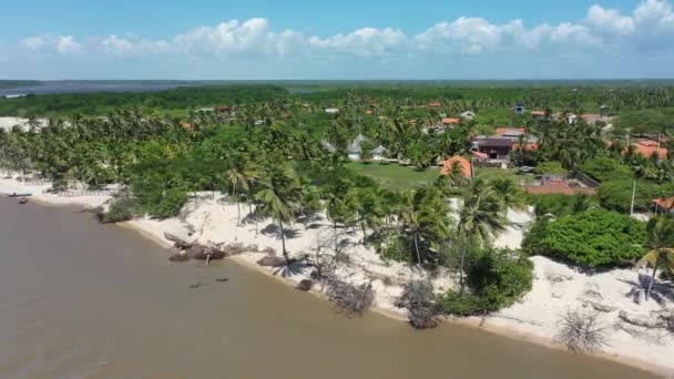 Paysage Panoramique Lencois Maranhesn Brésil Dunes Sable Pittoresques Lacs Eau — Video