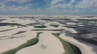 Lencois Maranhenses Maranhao Brezilya. Tatil gezisi için tropik bir manzara. Kuzeydoğu Brezilya. Uluslararası seyahat yerleri.