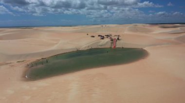 Jericoacoara Brezilya. Tatil gezisi için tropik bir manzara. Kuzeydoğu Brezilya. Uluslararası seyahat yerleri.