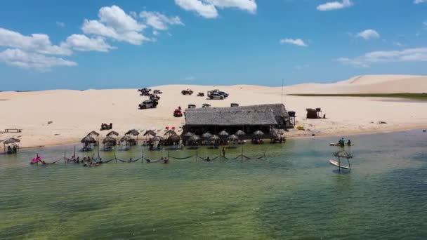 Paesaggio Panoramico Gerico Acoara Ceara Brasile Dune Sabbia Panoramica Laghi — Video Stock