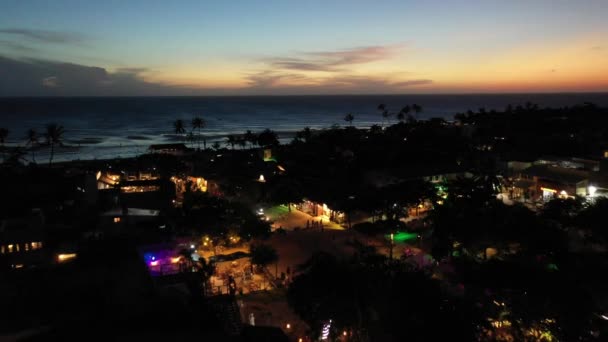 Panoramic Landscape Jericoacoara Ceara Brazil Scenic Sand Dunes Turquoise Rainwater — 图库视频影像