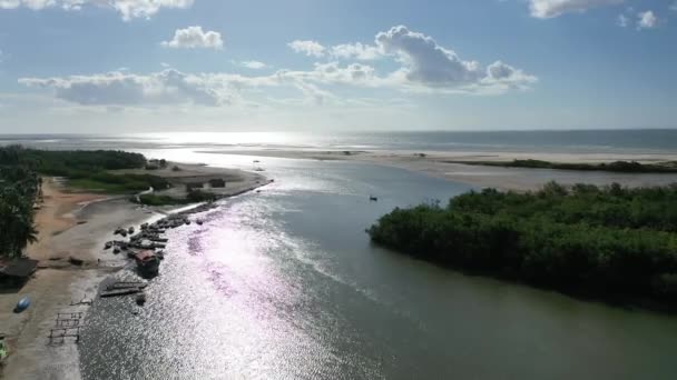 Jericoacoara Brazília Trópusi Táj Nyaralás Utazás Észak Kelet Brazília Nemzetközi — Stock videók