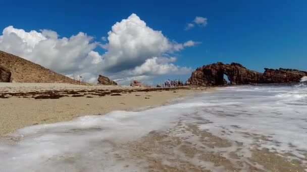 Panoramautsikt Över Jericoacoara Ceara Brasilien Natursköna Sanddyner Och Turkosa Regnvattensjöar — Stockvideo