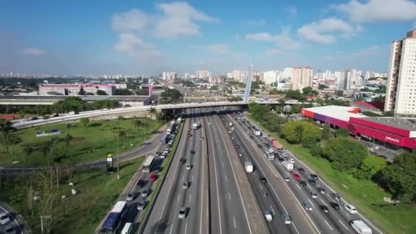 Centre Ville Guarulhos Pont Câble Point Repère Route Nationale Dutra — Video