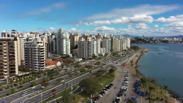 Paesaggio Tropicale Spiaggia Dell Isola Florianopolis Allo Stato Santa Catarina — Video Stock