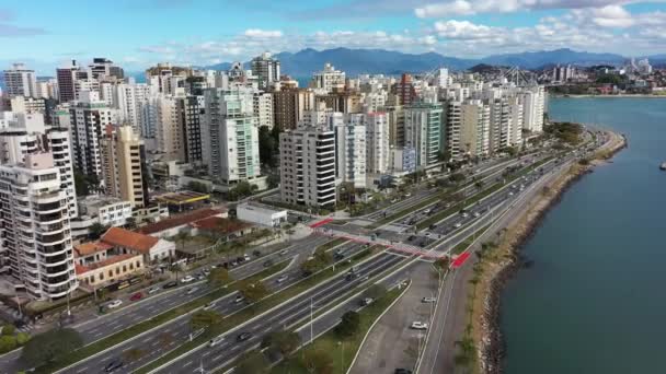 Zomer Reisbestemming Tropisch Landschap Strand Oriëntatiepunt Bij Braziliaanse Staat Santa — Stockvideo