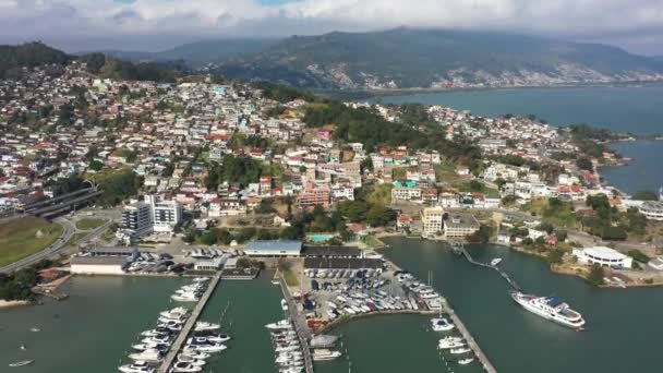 Cityscape Downtown Florianópolis State Santa Catarina Brasil Ilha Tropical Destinos — Vídeo de Stock