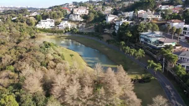 Paisagem Aérea Curitiba Brasil Parque Lazeres Centro Capital Paranaense Destinos — Vídeo de Stock