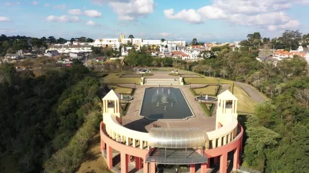 Paesaggio Aereo Curitiba Brasile Parco Divertimenti Nel Centro Della Capitale — Video Stock