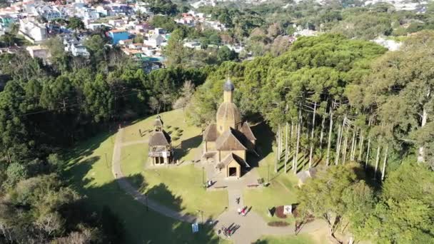 Krajobraz Lotniczy Curitiba Brazylia Park Rozrywki Centrum Stolicy Stanu Brazilian — Wideo stockowe