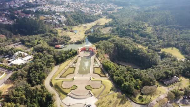 Воздушный Ландшафт Куритиба Бразилия Парк Отдыха Центре Столицы Бразильского Штата — стоковое видео