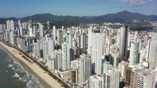 Cidade Costeira Balneario Camboriu Santa Catarina Região Sul Brasil Destino — Vídeo de Stock