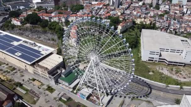 Vista Aerea Panoramica Rio Janeiro Brasile Punto Riferimento Viaggio Internazionale — Video Stock