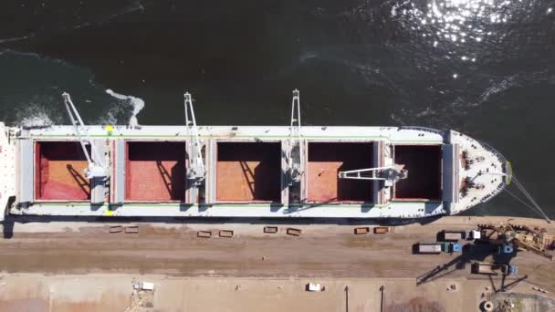 Vue Aérienne Navire Fret Port Navire Porte Conteneurs Rio Janeiro — Video