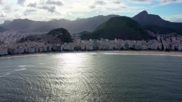 Vista Aérea Panorâmica Rio Janeiro Brasil Marco Internacional Viagens Destino — Vídeo de Stock