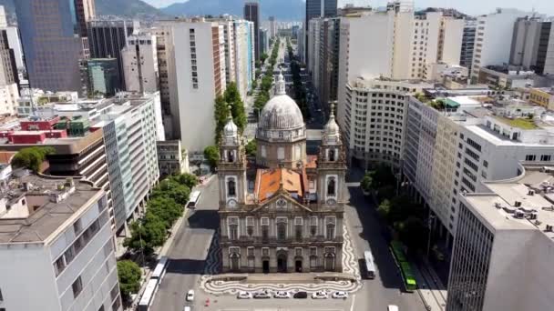 Luchtlandschap Van Rio Janeiro Brazilië Tropisch Strand Landschap Postkaart Van — Stockvideo