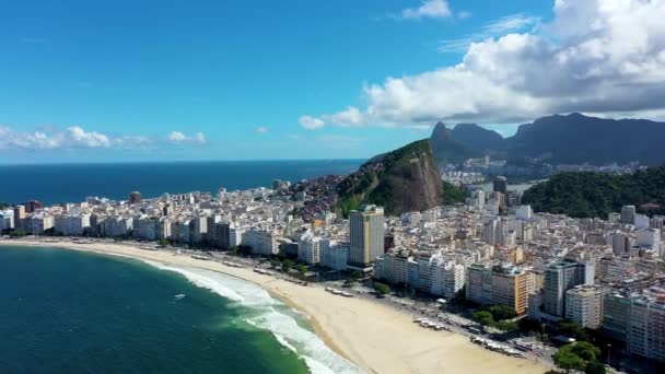 Vista Aérea Panorámica Río Janeiro Brasil Monumento Internacional Viajes Destino — Vídeos de Stock