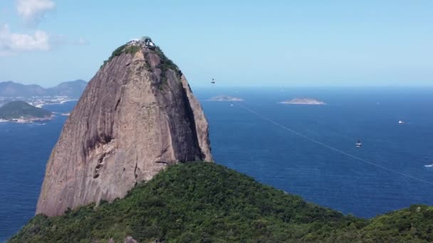 リオデジャネイロでの夏の旅行の空中風景ブラジル 沿岸都市のランドマーク 熱帯旅行 夏景色 — ストック動画