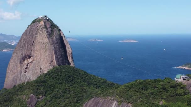 Paisagem Aérea Rio Janeiro Brasil Paisagem Praia Tropical Cartão Postal — Vídeo de Stock