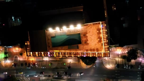 Nachtpanorama Luftaufnahme Von Rio Janeiro Brasilien Internationales Reiseziel Urlaubsziel — Stockvideo