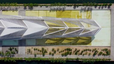 Rio de Janeiro Brezilya 'da yaz seyahatinin havadan manzarası. Coast City 'nin simgesi. Tropik seyahat. Yaz manzarası.