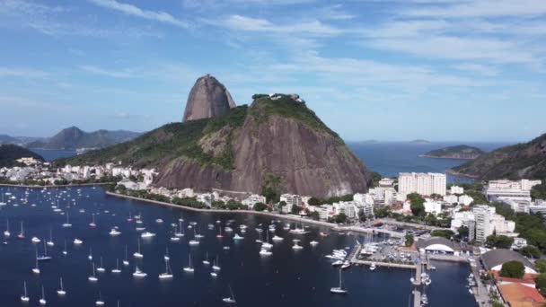 Εναέρια Τοπίο Του Ρίο Ντε Τζανέιρο Βραζιλία Τροπικό Τοπίο Παραλίας — Αρχείο Βίντεο