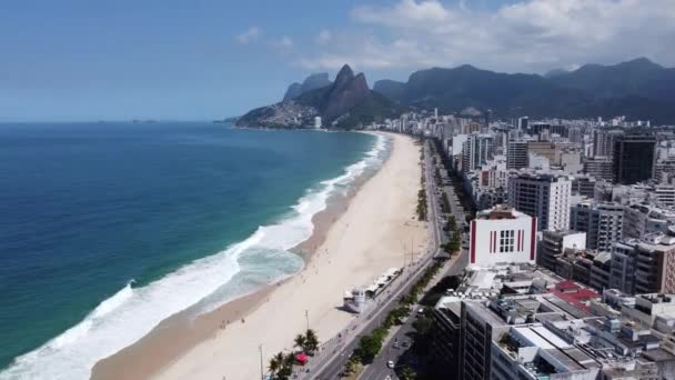 Vista Aerea Panoramica Rio Janeiro Brasile Punto Riferimento Viaggio Internazionale — Video Stock