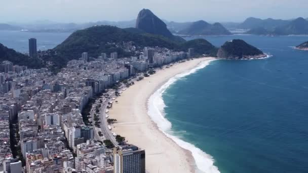 Panoramic Aerial View Rio Janeiro Brazil International Travel Landmark Vacation — Stock Video
