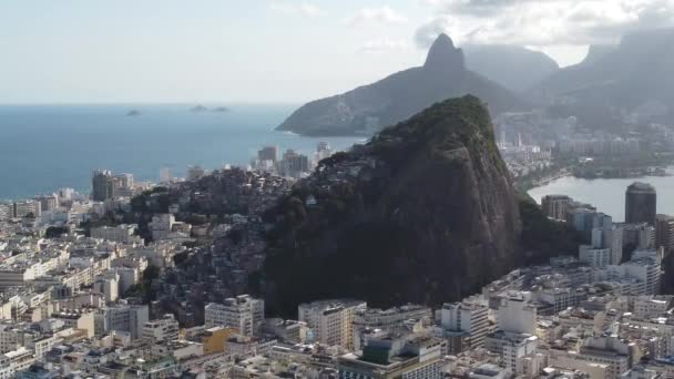 リオデジャネイロでの夏の旅行の空中風景ブラジル 沿岸都市のランドマーク 熱帯旅行 夏景色 — ストック動画
