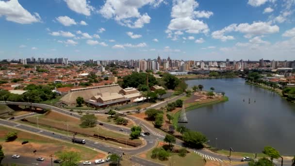 Luchtlandschap Van Het Platteland Stad Sao Jose Rio Preto Sao — Stockvideo