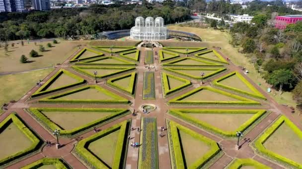 Paysage Aérien Curitiba Brésil Parc Loisirs Centre Ville Capitale État — Video