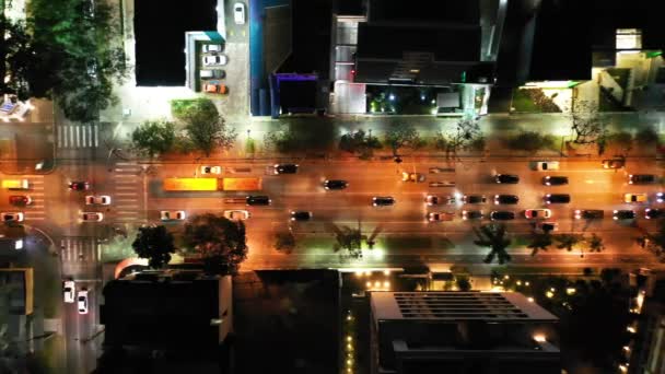 Panorama Noturno Vista Aérea Centro Curitiba Brasil Região Sul País — Vídeo de Stock