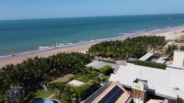 Letní Destinace Tropická Scenérie Místo Pláži Brazilském Státě Ceara Severovýchodní — Stock video