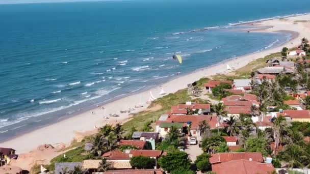 Canoa Quebrada Plage Avec Dunes Sable Paysage Désertique Paysage Sable — Video