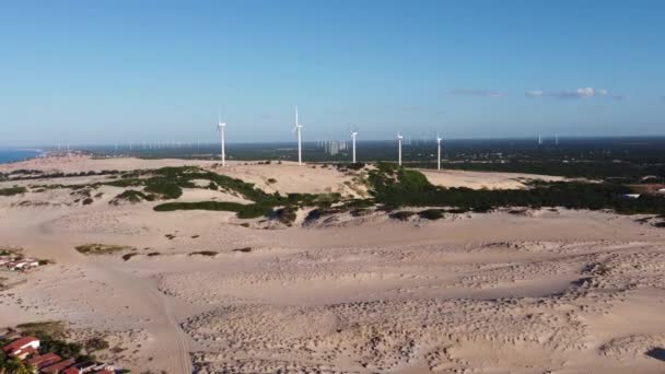 Praia Canoa Quebrada Com Dunas Areia Paisagem Deserta Paisagem Areia — Vídeo de Stock