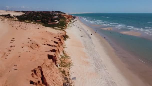 Canoa Quebrada Plage Avec Dunes Sable Paysage Désertique Paysage Sable — Video